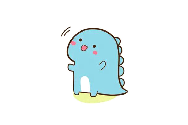 一组可爱的卡通恐龙简笔画图片-图1