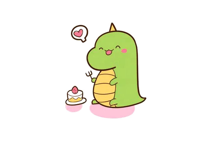 一组可爱的卡通恐龙简笔画图片-图3