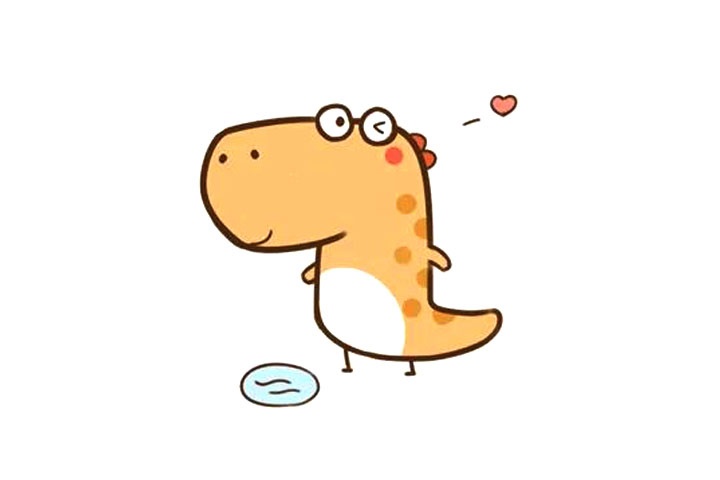 一组可爱的卡通恐龙简笔画图片-图7