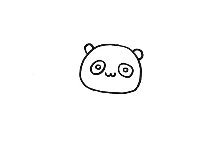 大熊猫的头怎么画-图2