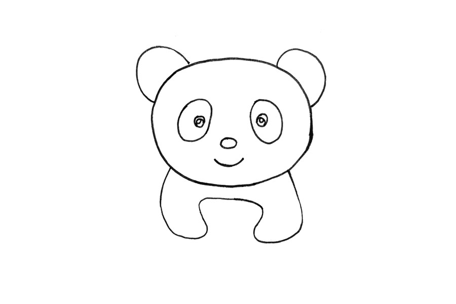 小学生一步一步学画大熊猫-图3
