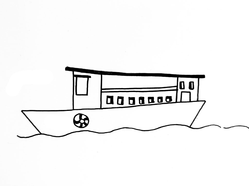 海上各种船的简笔画大全-图7