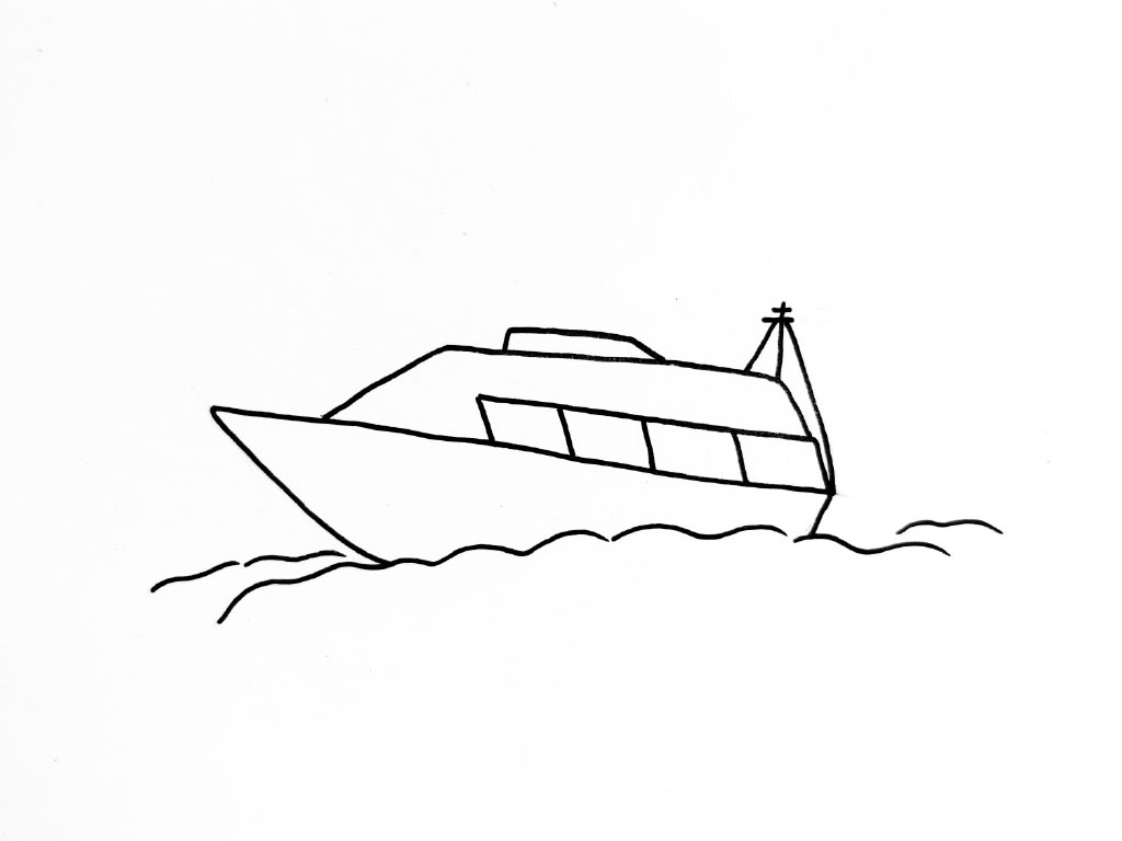 海上各种船的简笔画大全-图9