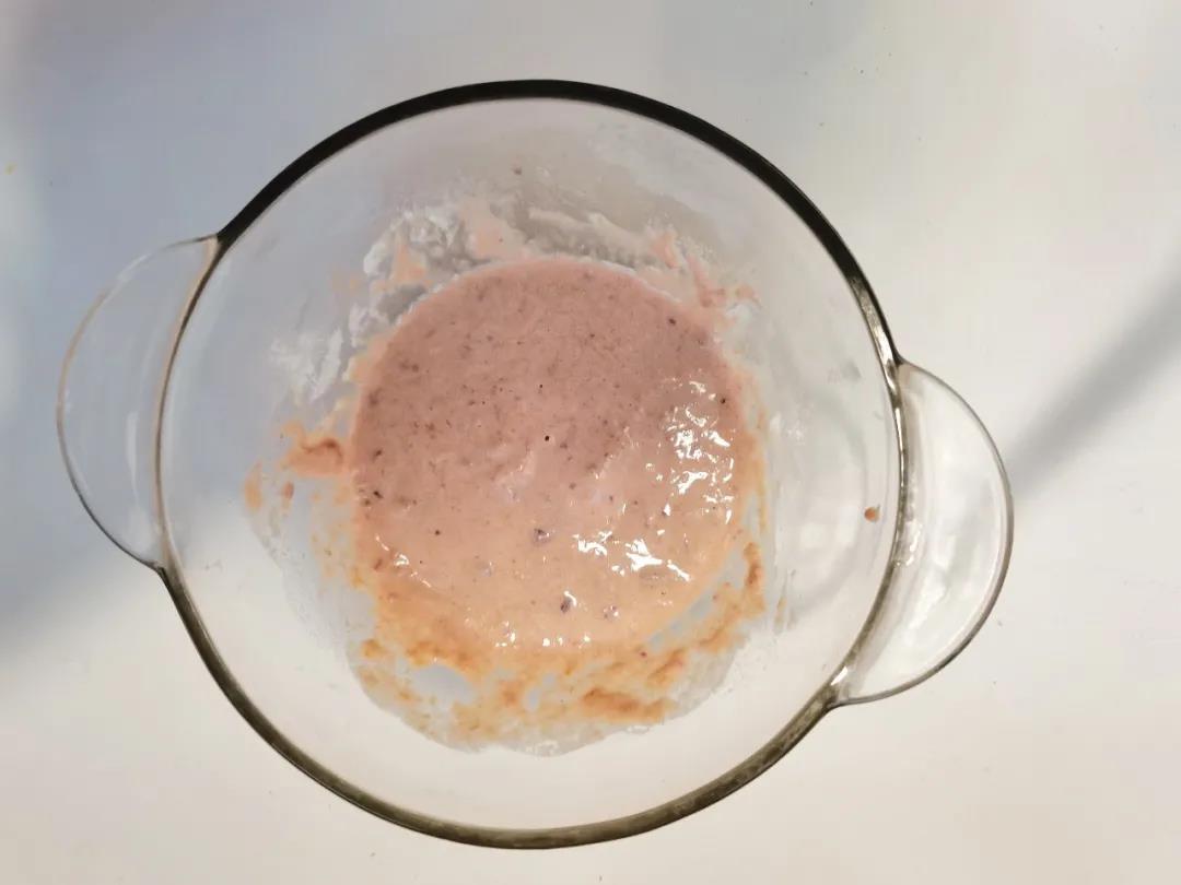 第5步：搅拌成有流动性的泥糊状。