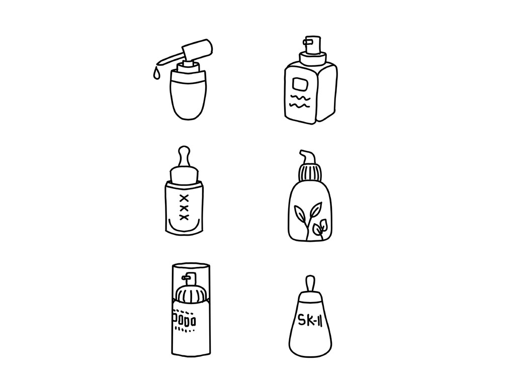化妆品卡通简笔画大全-图7
