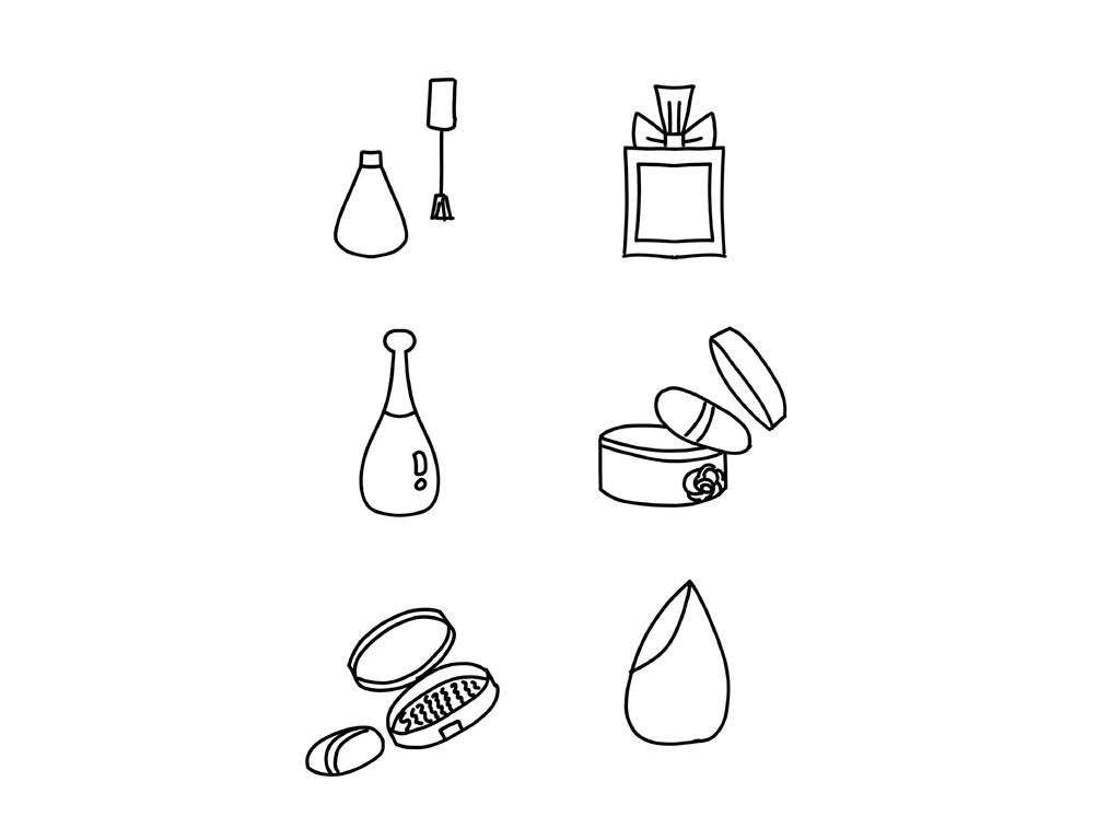 化妆品卡通简笔画大全-图8