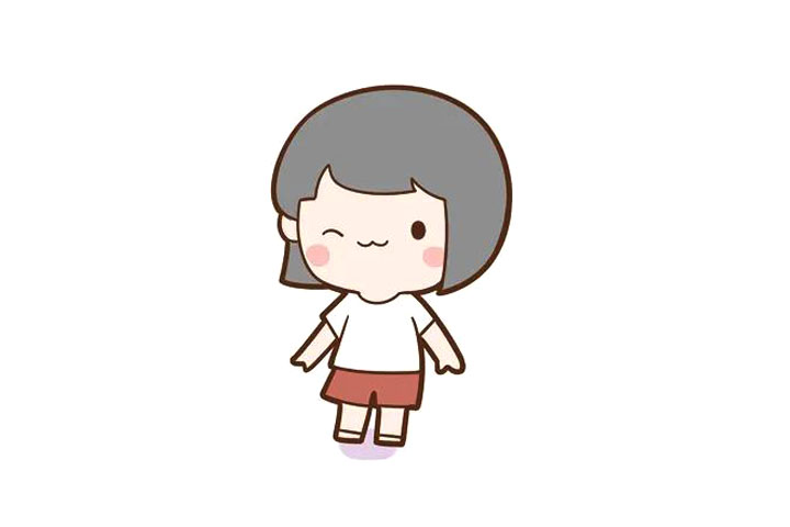 一组可爱小女孩简笔画图片-图1