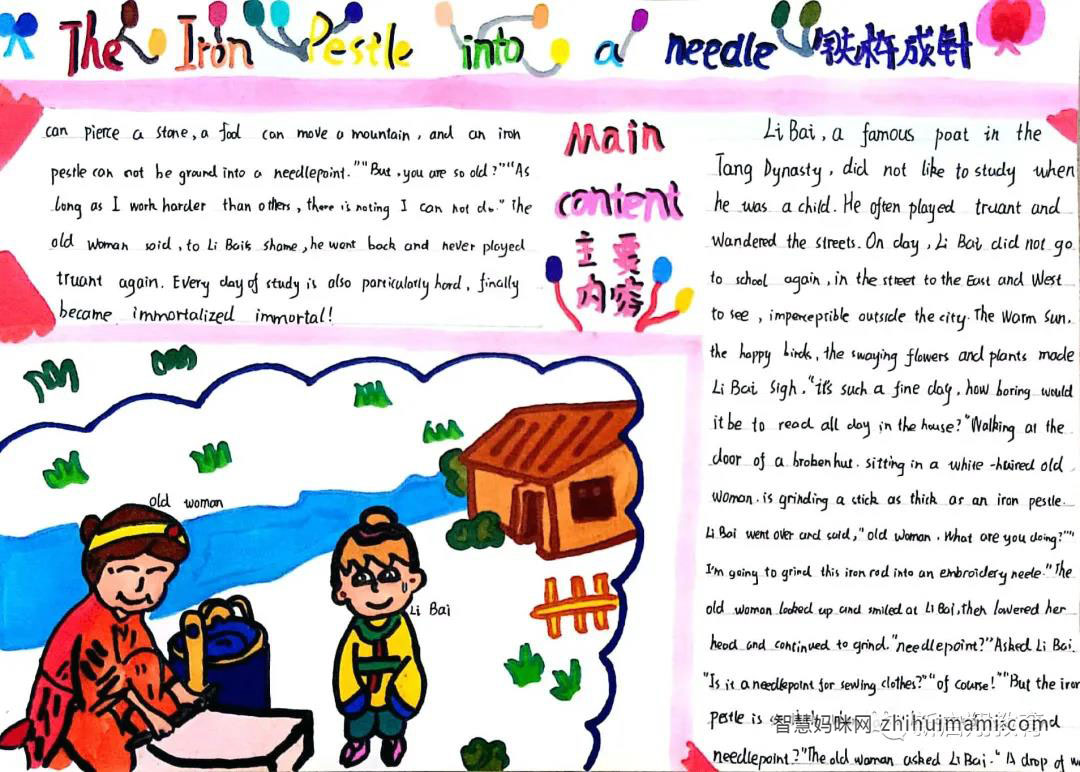 中国故事英语手抄报绘画-图4