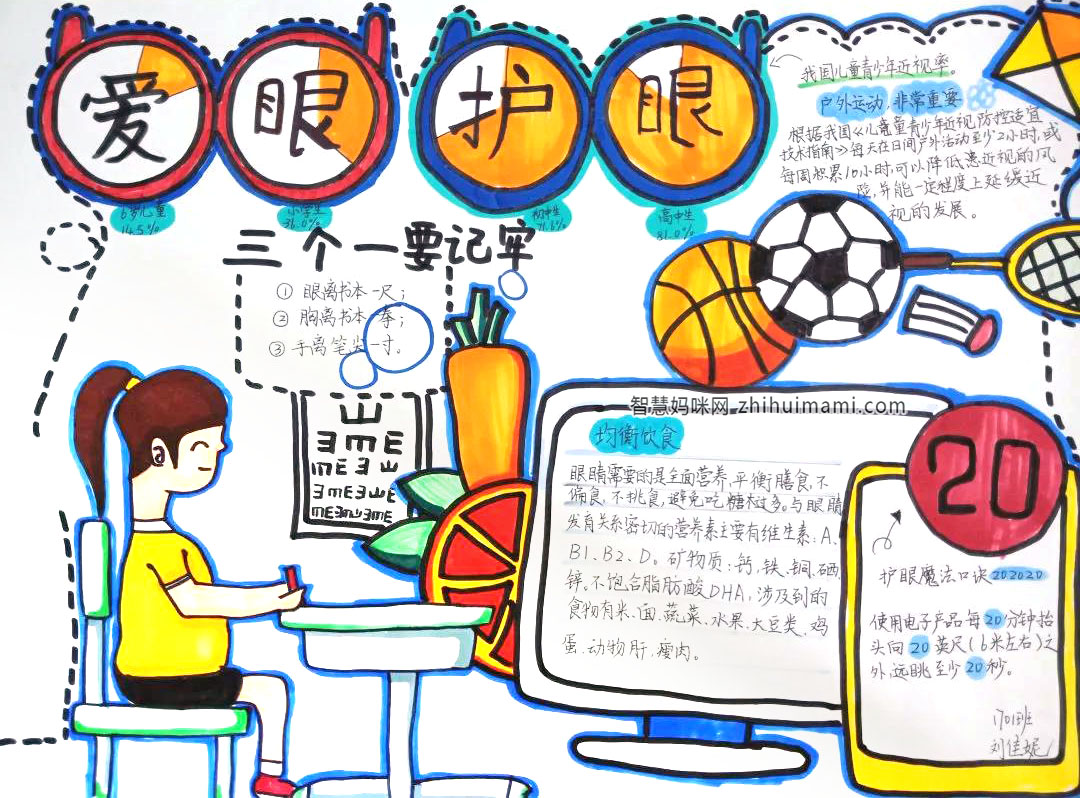 五年级爱护眼睛手抄报图片-图1