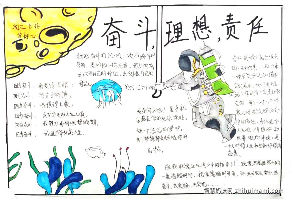 “青春与梦想”主题手抄报绘画-图2