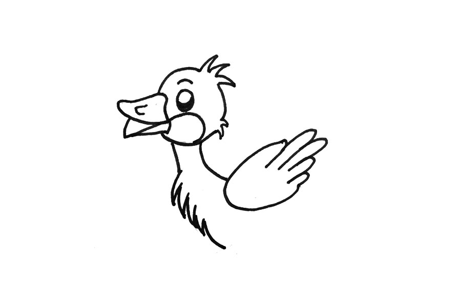 开心游泳的小鸭子怎么画-图2