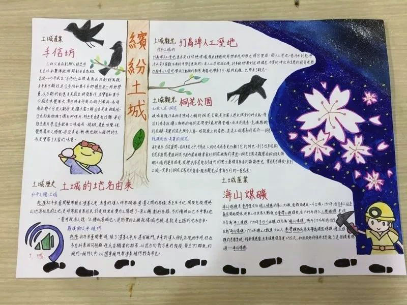 步骤2：土城游记手抄报