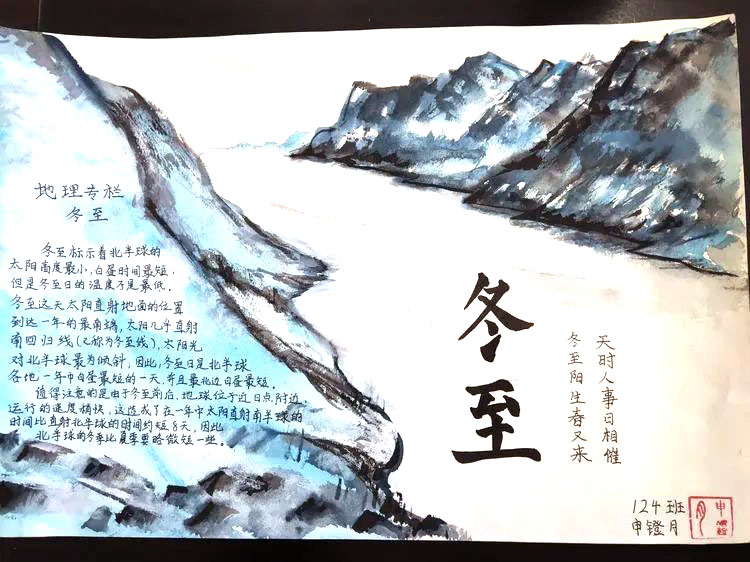 冬至手抄报绘画一等奖-图4