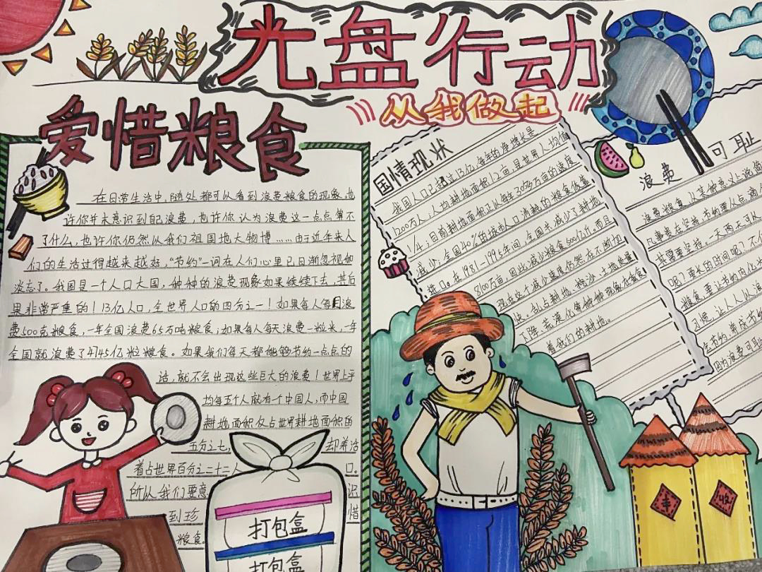 光盘行动手抄报一等奖-图3