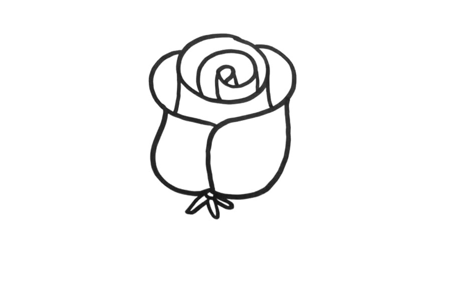 怎么画情人节玫瑰花-图7