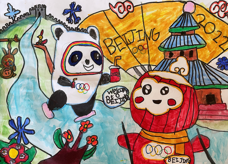 北京冬奥会儿童创意画图片-图2