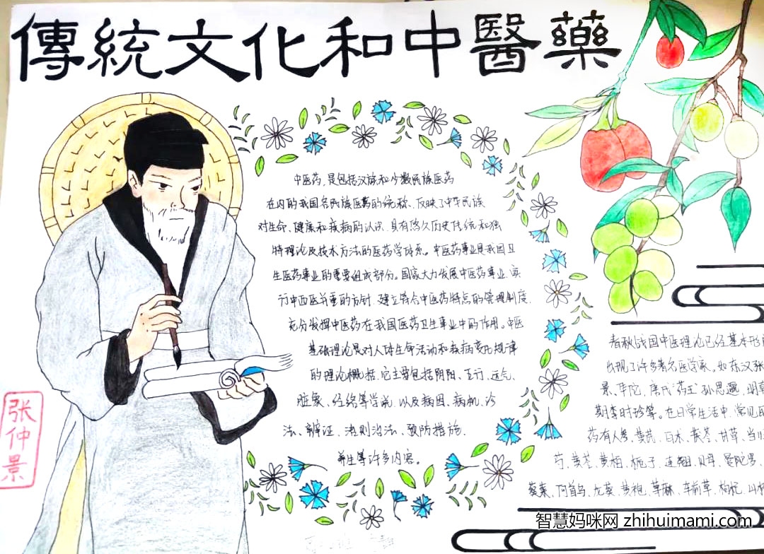 中国传统中医文化手抄报图片-图1