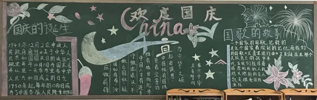 7张漂亮的国庆节黑板报设计-图1