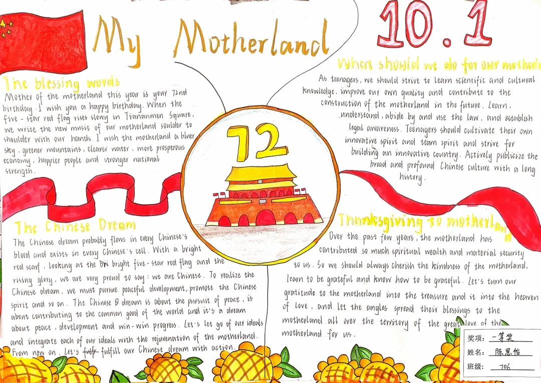 “My mather land”主题英语手抄报-图5