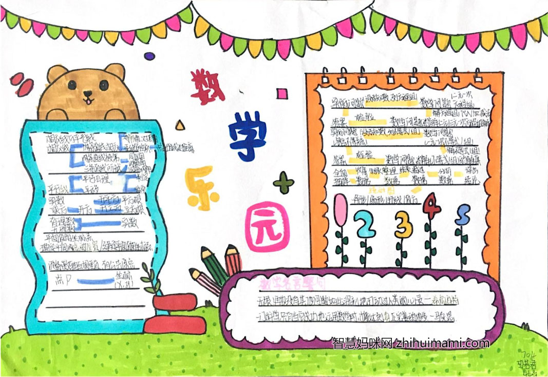 初一数学手抄报简单又漂亮-图1
