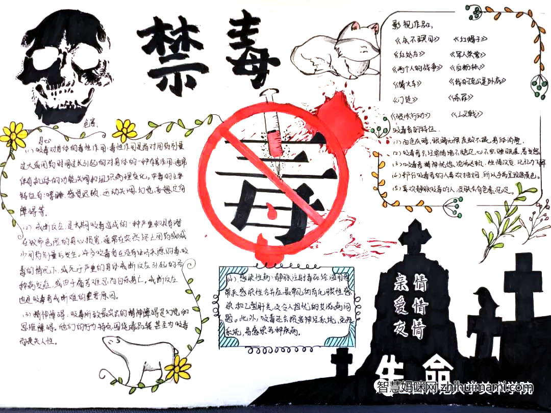 步骤4：《责任》创作说明：吸毒是一种违法行为。禁毒是全社会共同的责任，每个人都应了解毒品的危害，毒的是生命，赌的是家庭，堵的是前程。毒品是一道万丈深渊，一旦掉入，亲情、友情、爱情全部都将烟消云散。