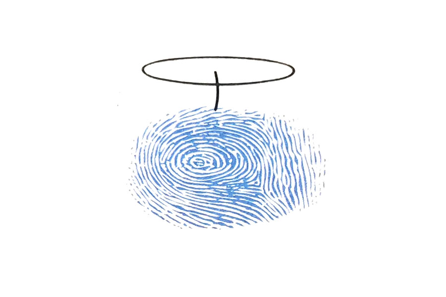 步骤2：画上直升机头顶上的螺旋桨。