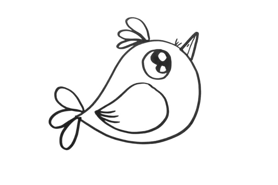 可爱小鸟怎么画简单-图4