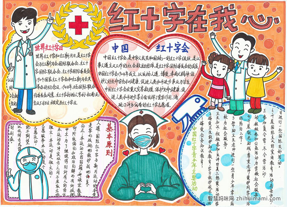 红十字在我心手抄报简单又漂亮-图4
