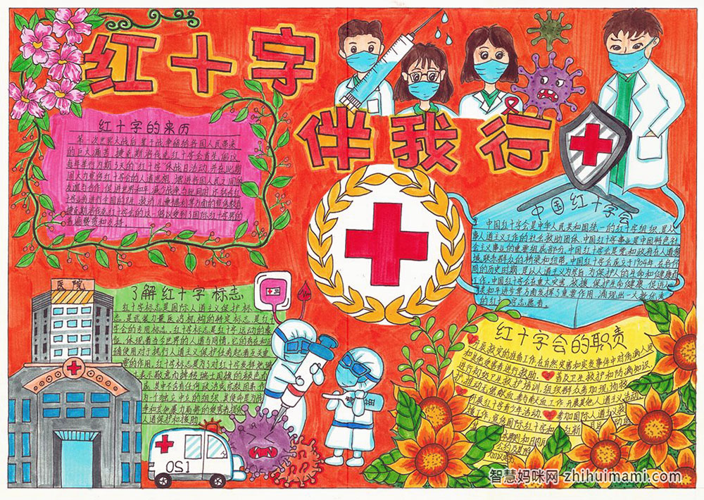 红十字在我心手抄报简单又漂亮-图5