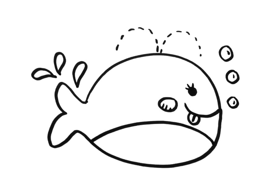 鲸鱼怎么画简单可爱-图4
