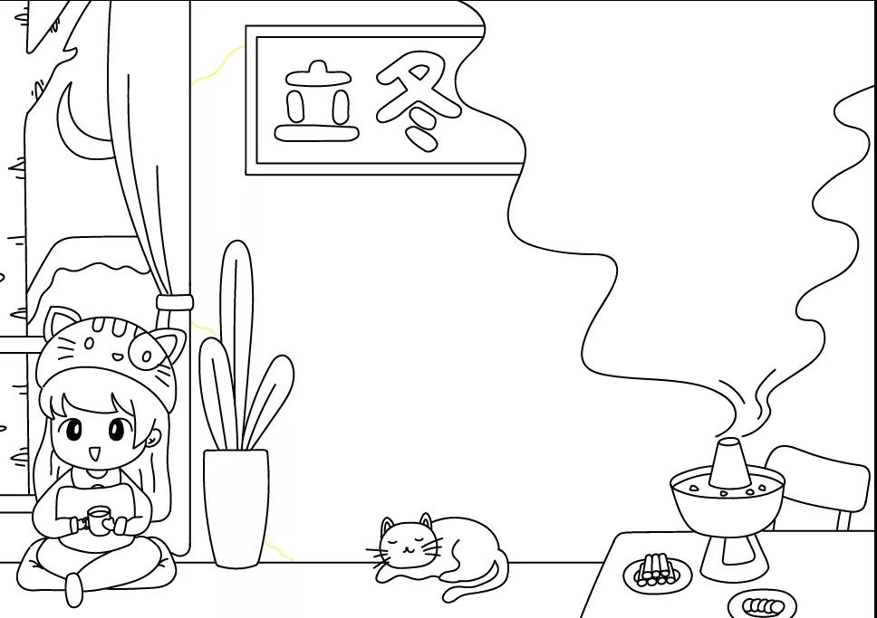 立冬手抄报怎么画-图6