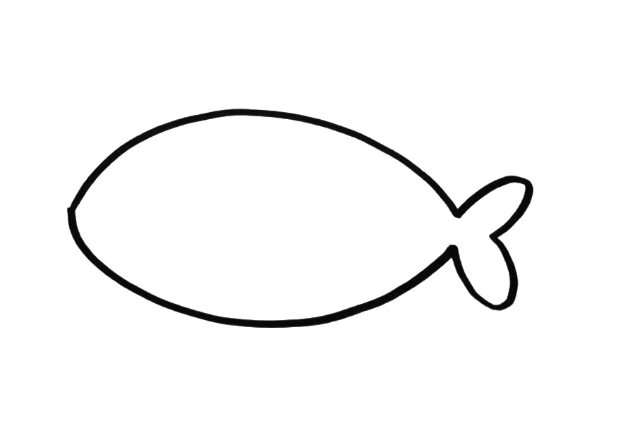 小学生卡通版小鱼怎么画-图2