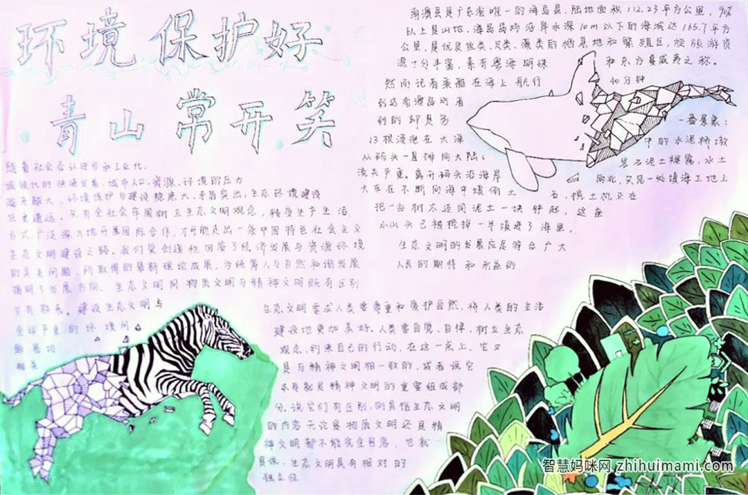 关于保护生态环境的手抄报图片-图5