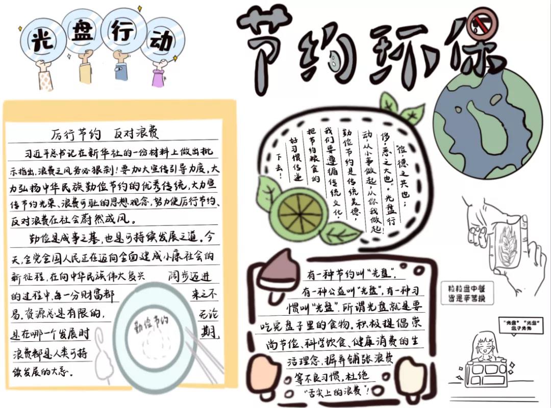爱粮节粮主题手抄报绘画作品-图2