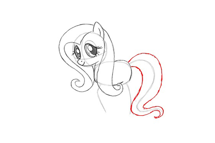 小马宝莉Fluttershy详细画法步骤-图16