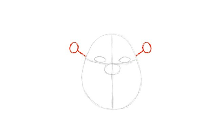 怪物史莱克头像详细画法步骤-图5