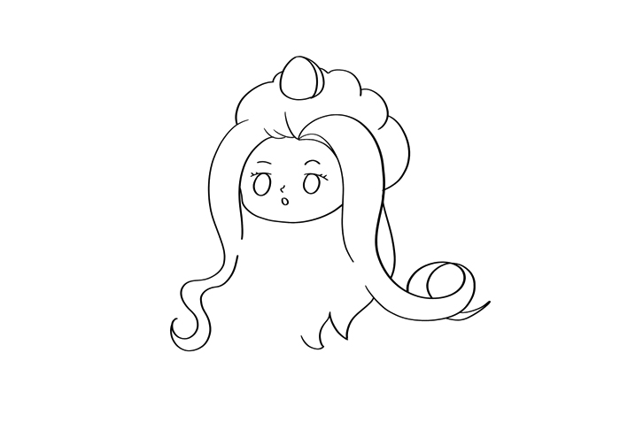 简笔画叶罗丽仙子茉莉怎么画-图2