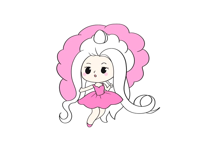 简笔画叶罗丽仙子茉莉怎么画-图4