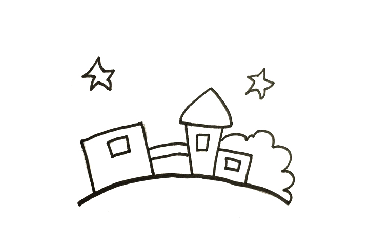 超简单夜晚风景怎么画-图2