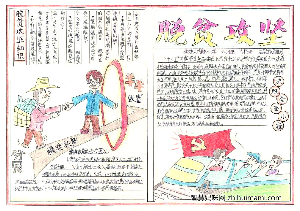 精准扶贫手抄报简单又漂亮-图4