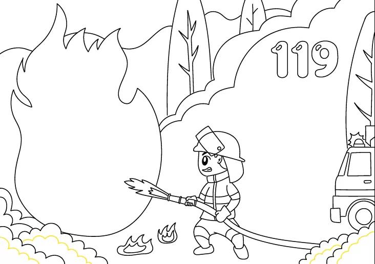 关于消防安全森林防火的手抄报-图5