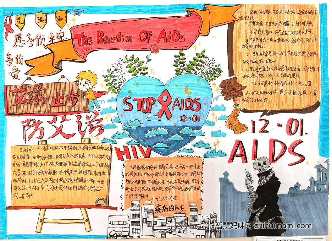 预防艾滋病手抄报简单又漂亮-图2
