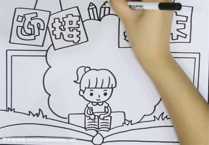 考试倒计时手抄报-图2