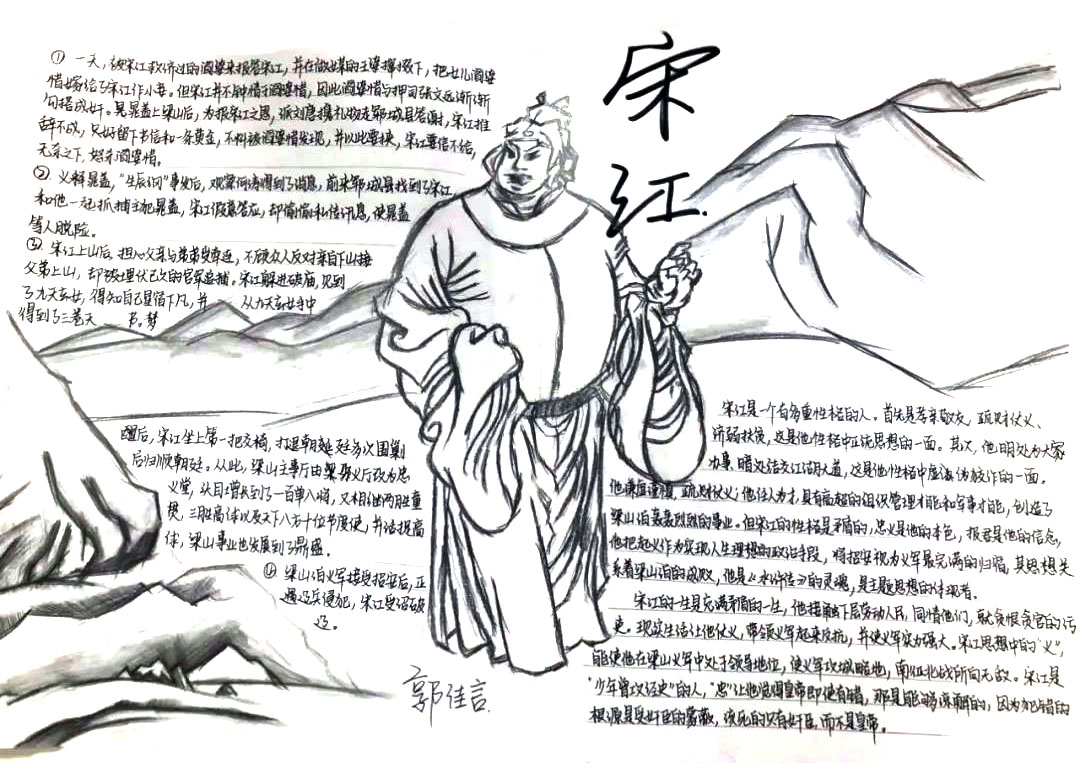 走进水浒英雄手抄报图片-图4