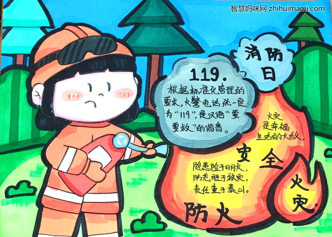 世界消防日手抄报简单又漂亮-图4