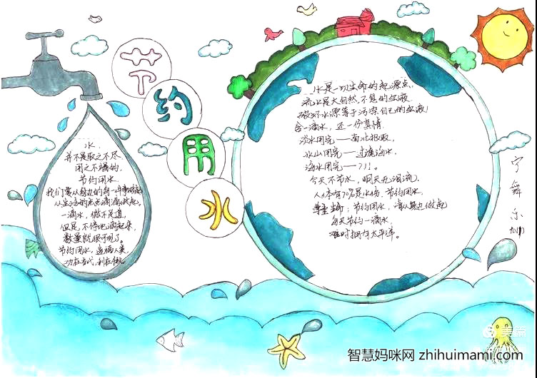 世界水日手抄报-节约用水-图4
