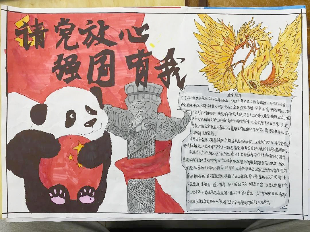 请党放心强国有我主题手抄报大全