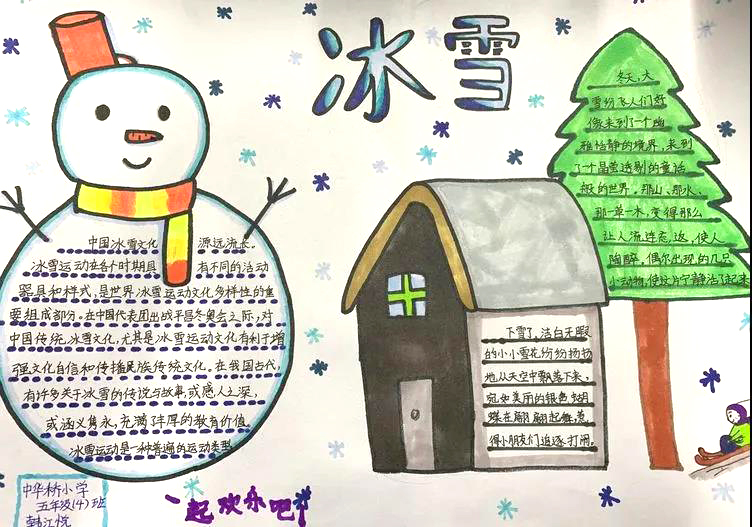 2022年北京冬奥会手抄报小学生画-图5