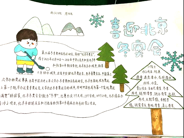 二年级北京冬奥会手抄报简洁-图4