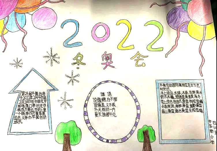 二年级北京冬奥会手抄报简洁